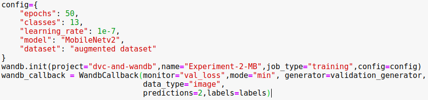 Wandb Project Configuration